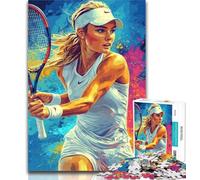 Puzzles for Teenagers Tennis Player 1000 Piece Jigsaw Puzzles for Adults,gifts for Friends And Family for Age 14 Years Up 26x38cm