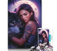 Puzzles for Teenagers The Wolf And The Girl Adult Puzzles 1000 Pieces,for Is Ideal As A Gift for The Whole Family for And 14 Years Old 26x38cm