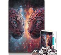 Puzzles for Teenagers Two Leopards Adult Jigsaw Puzzles 1000 Pieces,Toys Educational Games Stress Relieving Wall Decoration 50x75cm