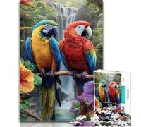 Puzzles for Teenagers Two Parrots Puzzles for Adults 1000 Pieces,Toys Educational Games Stress Relieving Enhance Love between Couples 26x38cm