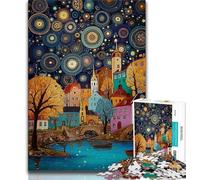 Puzzles for Teenagers Urban Landscape Art 1000 Piece Jigsaw Puzzles for Teenagers,Diy Modern Wall Art Unique Gift Home Decor (26x38cm)