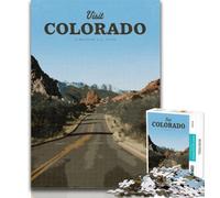 Puzzles for Teenagers Visit Colorado 1000 Piece Jigsaw Puzzle for Adults And Teenagers,Secret Santa Gifts for And Age 14 26x38cm