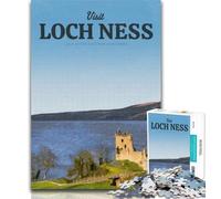 Puzzles for Teenagers Visit Loch Ness 1000 Piece Jigsaw Puzzle for Adults And Teenagers,Secret Santa Gifts for And Age 14 26x38cm