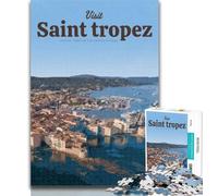 Puzzles for Teenagers Visit Saint Tropez Jigsaw Puzzle 1000 Pieces for Teenagers,Decompressing Intellectual Educational Toy Birthday Present, Gifts 75x50cm
