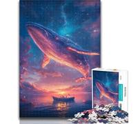 Puzzles for Teenagers Whale Jumping Out Jigsaw Puzzles for Adults,Challenging Game Toys for Is Ideal As A Gift for The Whole Family 50x75cm