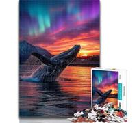 Puzzles for Teenagers Whales at Sunset 1000 Pieces Jigsaw Puzzle for Adults& Teens,Family Entertainment Toys Is Ideal As A Gift for The Whole Family 50x75cm