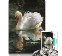 Puzzles for Teenagers White Swan Adult Puzzles 1000 Pieces,for Is Ideal As A Gift for The Whole Family for And 14 Years Old 50x75cm