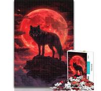 Puzzles for Teenagers Wolf Under The Blood Moon Adult Puzzles 1000 Pieces,for Is Ideal As A Gift for The Whole Family for And 14 Years Old 50x75cm