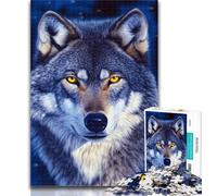 Puzzles for Teenagers Wolf Under The Moon 1000 Piece Jigsaw Puzzles for Adults,gifts for Friends And Family for Age 14 Years Up 50x75cm