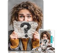 Puzzles for Teenagers Woman Asking Questions 1000 Piece Jigsaw Puzzle for Adults And Teenagers,Birthday Present, Gifts for And Age 14 26x38cm