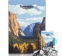 Puzzles for Teenagers Yosemite National Park 1000 Piece Jigsaw Puzzle for Adults And Teenagers,Secret Santa Gifts for And Age 14 75x50cm