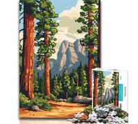 Puzzles for Teenagers Yosemite National Park 1000 Piece Jigsaw Puzzle for Adults And Teenagers,Secret Santa Gifts for And Age 14 26x38cm
