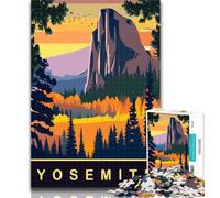 Puzzles for Teenagers Yosemite Puzzles 1000 Pieces for Adults,Challenging Game Toys for Is Ideal As A Gift for The Whole Family 75x50cm