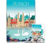 Puzzles for Teenagers Zurich Switzerland 1000 Pieces Jigsaw Puzzle For Adults Teens,learning Educational Toys Unique Home Decor And Gifts 26x38cm