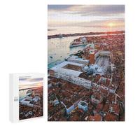 Puzzles for Teenagerss 1000 PCS Aerial of Venice at Sunset Jigsaws for Adults Relaxing Games Difficult Challenge Fun Activities at Home 1000 PCS