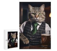 Puzzles for Teenagerss 1000 PCS American Shorthair Cat Pub Jigsaw Puzzle Toy Wall Decor Home Decoration Unique Birthday And Xmas Gifts 1000 PCS