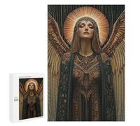 Puzzles for Teenagerss 1000 PCS Angelic Figure In Golden Light Jigsaw Puzzle Toy Wall Decor Home Decoration Unique Birthday And Xmas Gifts 1000 PCS
