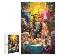 Puzzles for Teenagerss 1000 PCS Animals Celebrating Together Jigsaw for Adults Relax Games Perfect Decoration Fun Activities at Home 1000 PCS