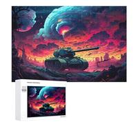 Puzzles for Teenagerss 1000 PCS Apocalyptic Tank Battle Scene Jigsaw Puzzle Fun Games Pattern Assembly Unique Birthday And Xmas Gifts 1000 PCS