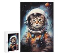Puzzles for Teenagerss 1000 PCS Astronaut Cat Painting Jigsaws for Adults Relaxing Games Difficult Challenge Fun Activities at Home 1000 PCS