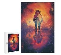 Puzzles for Teenagerss 1000 PCS Astronaut Galaxy Silhouete Jigsaw Puzzle Fun Games Pattern Assembly Unique Birthday And Xmas Gifts 1000 PCS