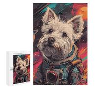 Puzzles for Teenagerss 1000 PCS Astronaut Space Terrier Jigsaw Puzzle Toy Wall Decor Home Decoration Unique Birthday And Xmas Gifts 1000 PCS