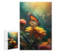 Puzzles for Teenagerss 1000 PCS Butterfly on Yellow Flower Jigsaws for Adults Relaxing Games Difficult Challenge Fun Activities at Home 1000 PCS