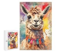 Puzzles for Teenagerss 1000 PCS Cheeky Llama with Colorful Tassels Jigsaw Puzzle Toy Wall Decor Home Decoration Unique Birthday And Xmas Gifts 1000 PCS