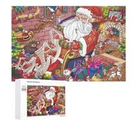 Puzzles for Teenagerss 1000 PCS Christmas Jigsaw Puzzle Santa's Workshop Adventure Jigsaw for Adults Relax Games Perfect Decoration Fun Activities at Home 1000 PCS
