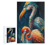 Puzzles for Teenagerss 1000 PCS Colored Flamingo Duo Jigsaws for Adults Relaxing Games Difficult Challenge Fun Activities at Home 1000 PCS
