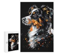 Puzzles for Teenagerss 1000 PCS Colorful Australian Shepherd Art Print Jigsaw Puzzle Relax Games Perfect Decoration Unique Birthday And Xmas Gifts 1000 PCS