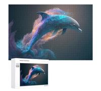 Puzzles for Teenagerss 1000 PCS Colorful Cosmic Dolphin Dance Jigsaw for Adults Relax Games Perfect Decoration Fun Activities at Home 1000 PCS