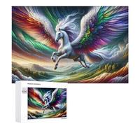 Puzzles for Teenagerss 1000 PCS Colorful Pegasus in Flight Teenagers Puzzles Relaxing Games Presents for Women Fun Activities at Home 1000 PCS