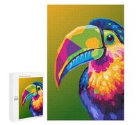 Puzzles for Teenagerss 1000 PCS Colorful Toucan Portrait Adult Jigsaw Puzzle Toy Wall Decor Difficult Challenge Christmas Birthday Gifts 1000 PCS