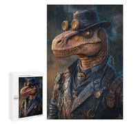 Puzzles for Teenagerss 1000 PCS Cool Steampunk Raptor Dinosaur Adult Jigsaw Puzzle Toy Wall Decor Difficult Challenge Christmas Birthday Gifts 1000 PCS