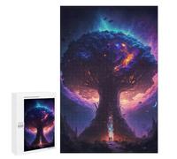Puzzles for Teenagerss 1000 PCS Cosmic World Tree of Life Adult Jigsaw Puzzle Relaxing Games Wall Decoration Fun Activities at Home 1000 PCS