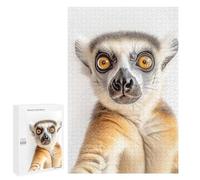 Puzzles for Teenagerss 1000 PCS Curious Ring-tailed Lemur Selfie Jigsaws for Adults Relaxing Games Difficult Challenge Fun Activities at Home 1000 PCS