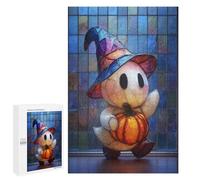 Puzzles for Teenagerss 1000 PCS Cute Ghost with Pumpkin And Witch Hat Jigsaw Puzzle Toy Wall Decor Home Decoration Unique Birthday And Xmas Gifts 1000 PCS