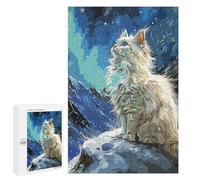 Puzzles for Teenagerss 1000 PCS Cute White Cat Vintage Jigsaw Puzzle Toy Wall Decor Home Decoration Unique Birthday And Xmas Gifts 1000 PCS