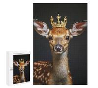 Puzzles for Teenagerss 1000 PCS Deer Cute King Jigsaw Puzzle Toy Wall Decor Home Decoration Unique Birthday And Xmas Gifts 1000 PCS