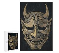 Puzzles for Teenagerss 1000 PCS Detailed Oni Mask Illustration Jigsaw Puzzle Toy Wall Decor Home Decoration Unique Birthday And Xmas Gifts 1000 PCS