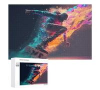 Puzzles for Teenagerss 1000 PCS Dynamic Skateboarder in Action Jigsaw for Adults Relax Games Perfect Decoration Fun Activities at Home 1000 PCS