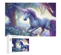 Puzzles for Teenagerss 1000 PCS Enchanted Unicorn Forest Scene Jigsaw for Adults Relax Games Perfect Decoration Fun Activities at Home 1000 PCS