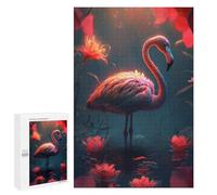 Puzzles for Teenagerss 1000 PCS Flamingo in Enchanted Pond Jigsaw Puzzle Toy Wall Decor Home Decoration Unique Birthday And Xmas Gifts 1000 PCS