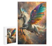 Puzzles for Teenagerss 1000 PCS Flying Unicorn With Wings Jigsaws for Adults Relaxing Games Difficult Challenge Fun Activities at Home 1000 PCS