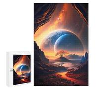 Puzzles for Teenagerss 1000 PCS God Tree Planet Cosmos Adult Jigsaw Puzzle Relaxing Games Wall Decoration Fun Activities at Home 1000 PCS