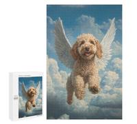 Puzzles for Teenagerss 1000 PCS Goldendoodle Dog Flying in The Sky Goldendoodle Remembrance Wall Art Jigsaws for Adults Relaxing Games Difficult Challenge Fun Activities at Home 1000 PCS