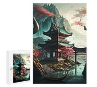 Puzzles for Teenagerss 1000 PCS Japanese Village Fantasy Adult Jigsaw Puzzle Toy Wall Decor Difficult Challenge Christmas Birthday Gifts 1000 PCS