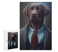 Puzzles for Teenagerss 1000 PCS Labrador Retrieve Dog Suit Adult Jigsaw Puzzle Toy Wall Decor Difficult Challenge Christmas Birthday Gifts 1000 PCS