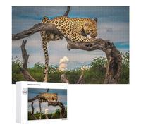 Puzzles for Teenagerss 1000 PCS Leopard Resting on Tree Branch Jigsaw for Adults Relax Games Perfect Decoration Fun Activities at Home 1000 PCS